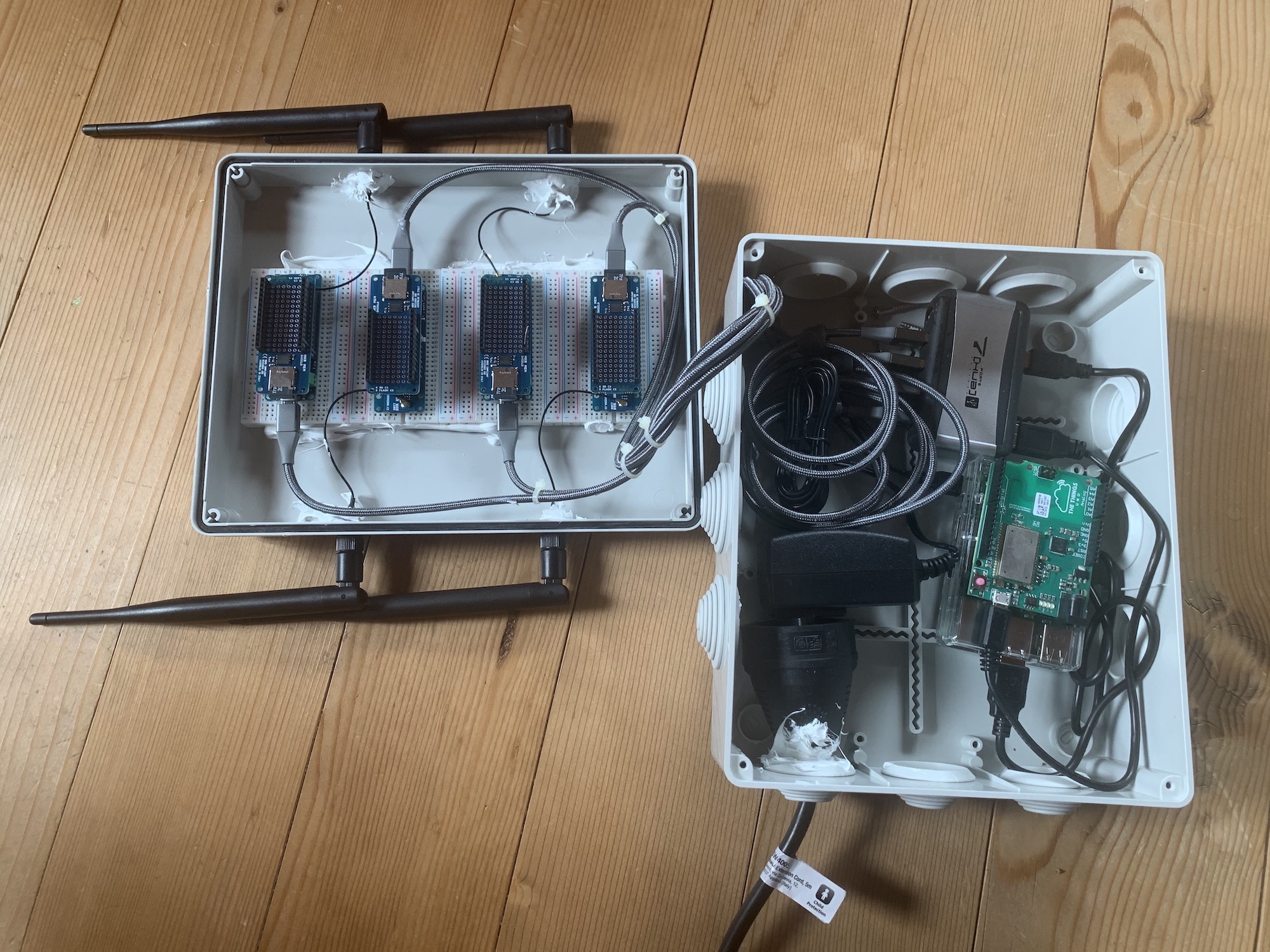 Test boxes inside